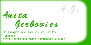 anita gerbovics business card